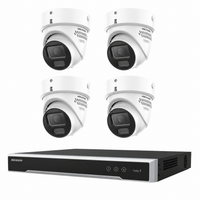 Hikvision 8MP 8CH CCTV Camera Kit: 4 x Outdoor Acusense Motorised VF Turret + 8CH NVR/4TB