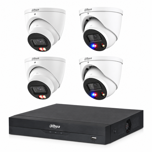 Dahua 8 MP + 8 Channels Kit: 2 x 8MP TiOC and 2 x 8MP Turret Cameras with 8CH AI NVR