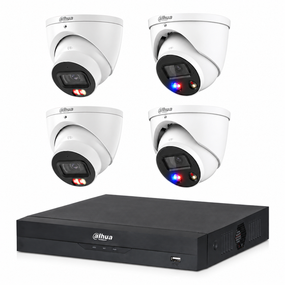 Dahua 8 MP + 8 Channels Kit: 2 x 8MP TiOC and 2 x 8MP Turret Cameras with 8CH AI NVR