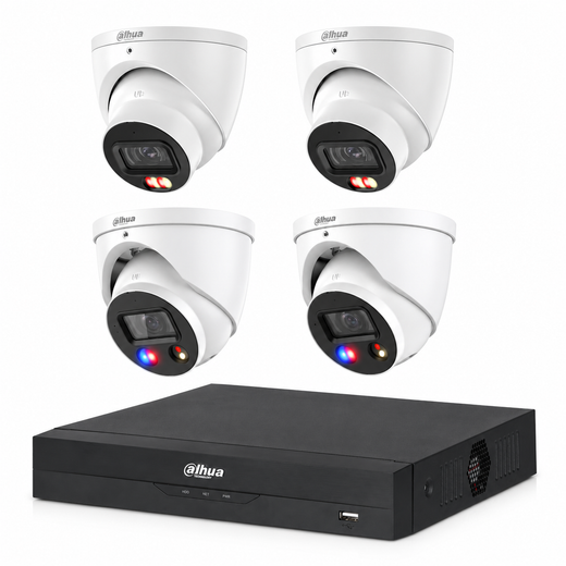 Dahua 6 MP + 8 Channels Kit: 2 x 6MP TiOC and 2 x 6MP Turret Cameras with 8CH AI NVR