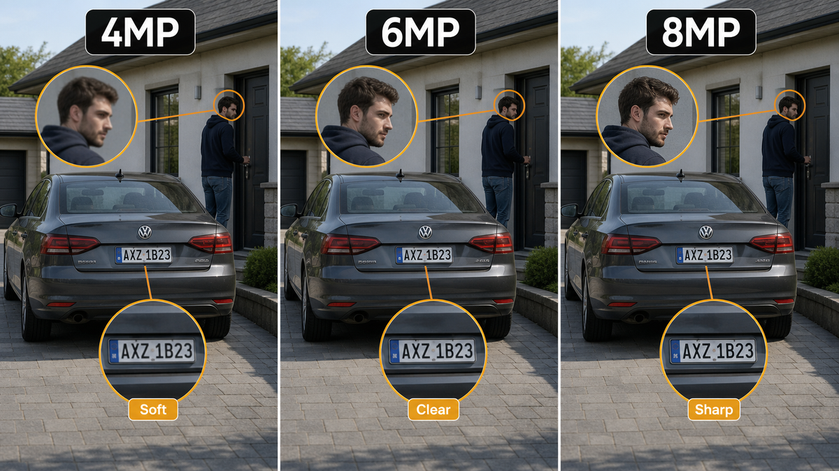 4MP Ultra HD — 4MP captures roughly twice the detail of standard 1080p.