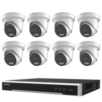 Hikvision 8 x 6MP DS-2CD2366G2H-IU AcuSense Turret CCTV Kit + DS-7608NI-M2/8P 8CH NVR + 4TB HDD