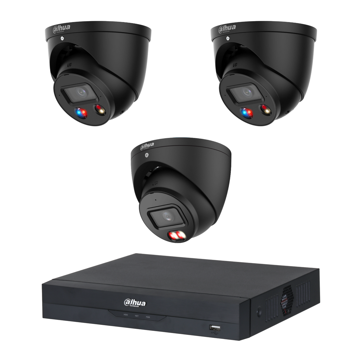 Dahua 3-Camera 6MP CCTV Kit: 2x HDW3649H-S2 + 1x HDW3667EM, 4CH NVR, No HDD
