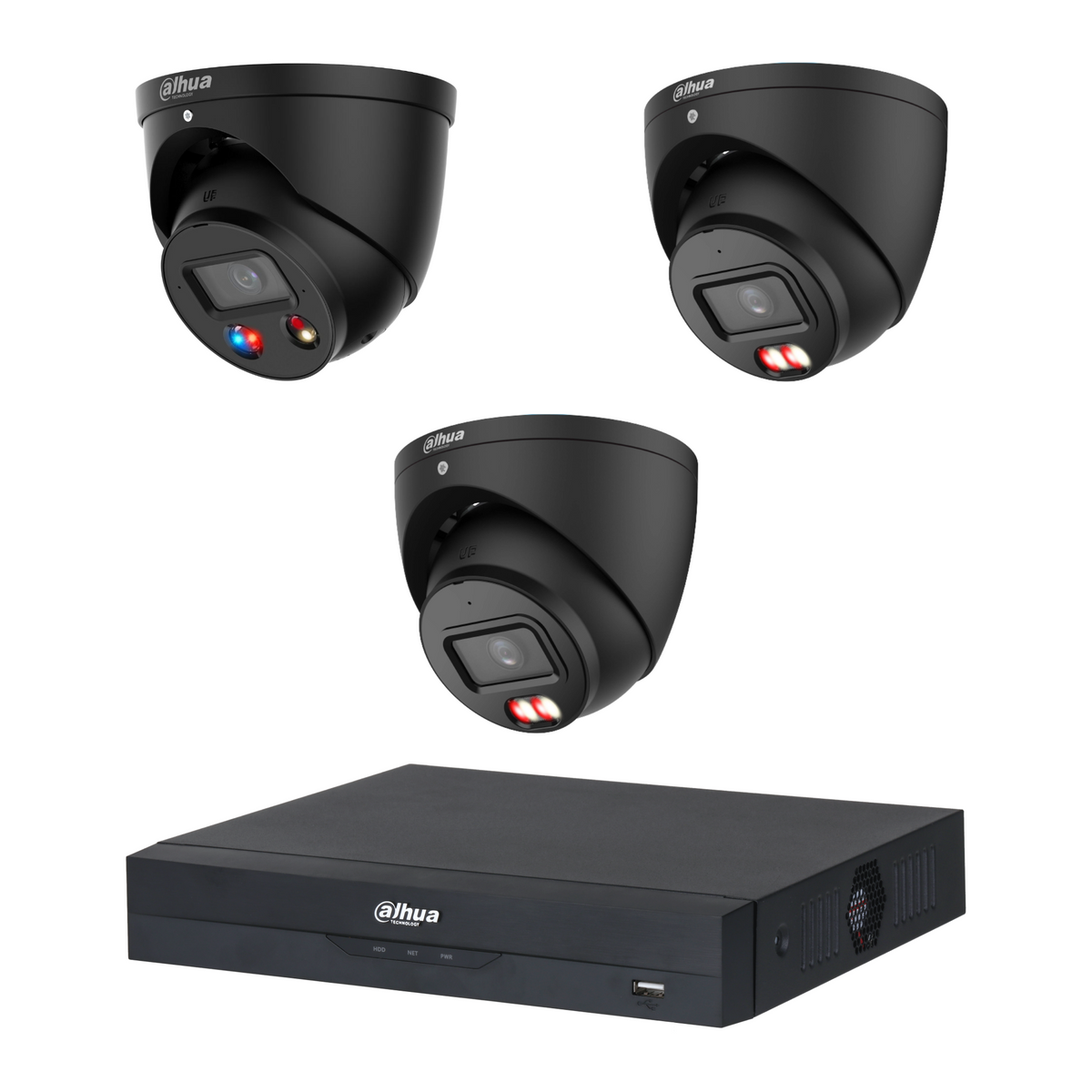 Dahua 3-Camera 6MP CCTV Kit: 1x HDW3649H-S2 + 2x HDW3667EM, 4CH NVR, No HDD