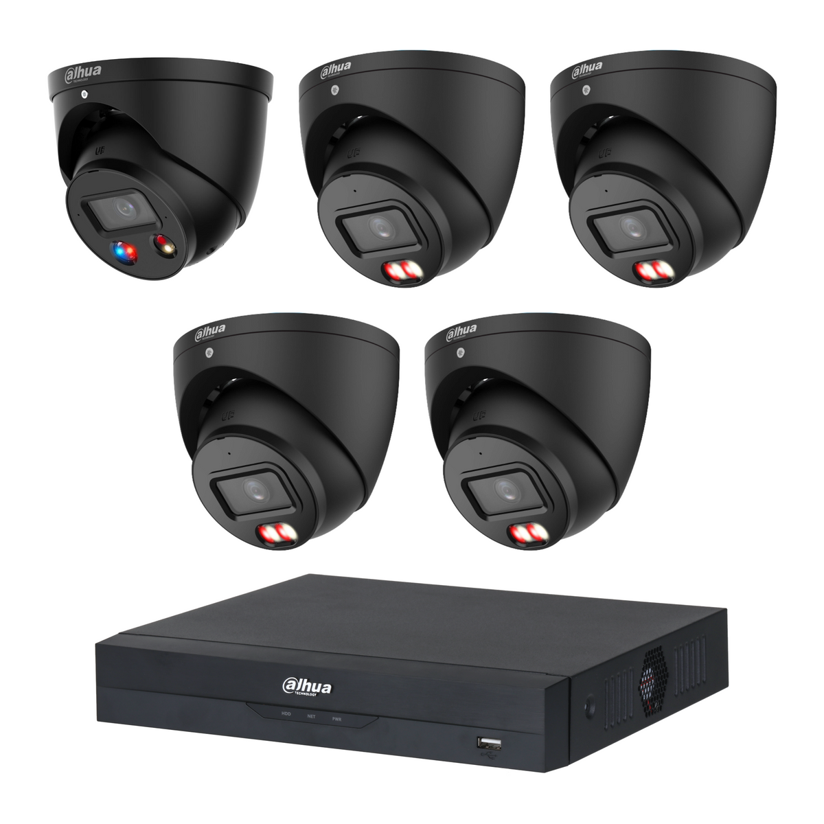 Dahua 5-Camera 6MP CCTV Kit: 1x DH-IPC-HDW3649H-AS-PV-ANZ-S2 + 4x DH-IPC-HDW3667EM-S-IL-ANZ, 8CH NVR, No HDD