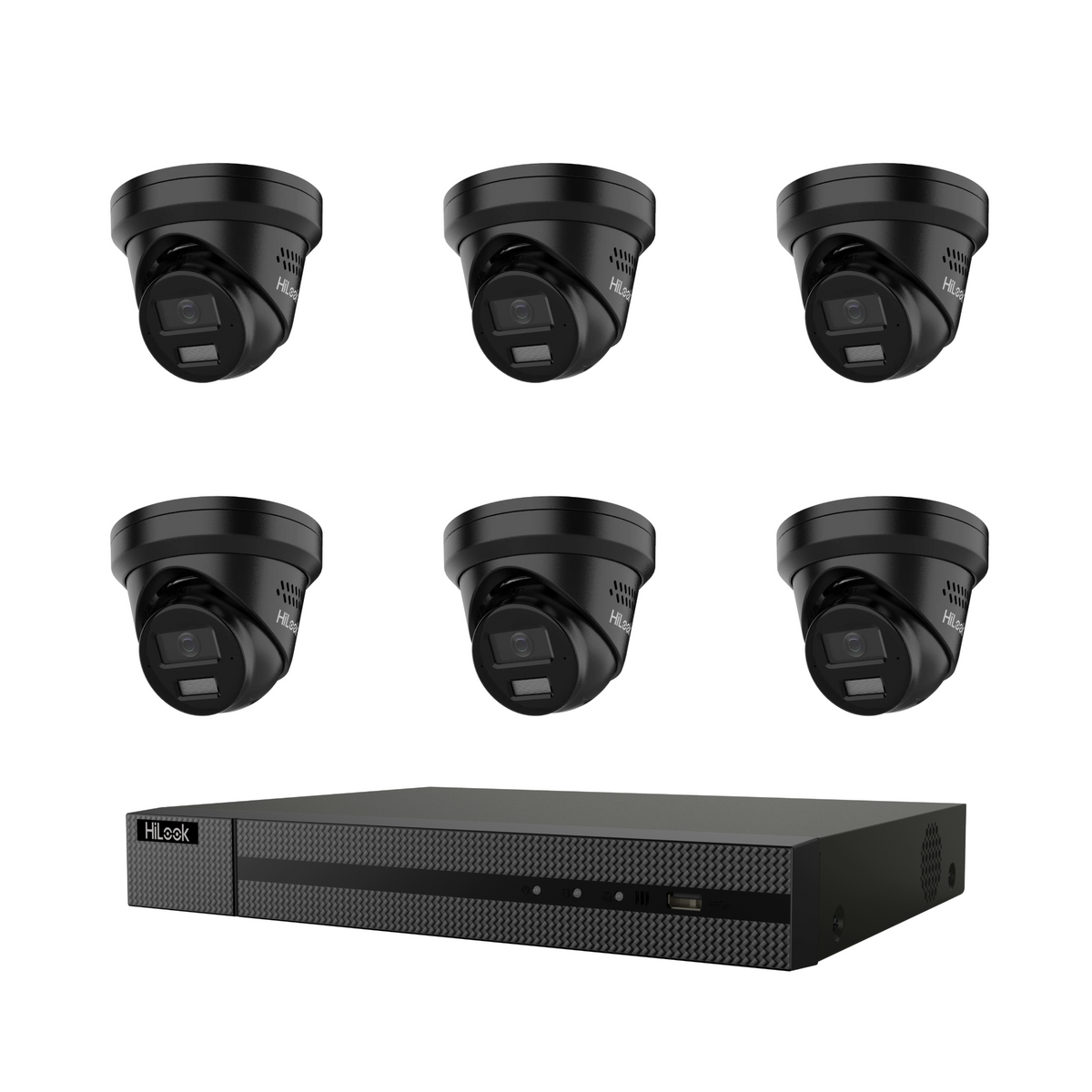 HiLook Hikvision 4K 8MP Active Colour Deterrence 8CH CCTV Kit 6 x IP Active Colour Camera+ 8CH NVR