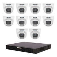 Uniview 10 x 6MP IPC3626LE-ADF28K-WP ColorHunter Turret CCTV Kit + NVR502-16B-P16-IQ 16CH PoE NVR, No HDD - SMarket