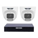Uniview 2 x 6MP IPC3626LE-ADF28K-WP ColorHunter Turret CCTV Kit + NVR501-04B-P4-IQ 4CH PoE NVR, No HDD - SMarket