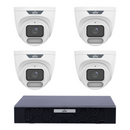 Uniview 4 x 6MP IPC3626LE-ADF28K-WP ColorHunter Turret CCTV Kit + NVR501-04B-P4-IQ 4CH PoE NVR, No HDD - SMarket