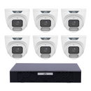 Uniview 6 x 6MP IPC3626LE-ADF28K-WP ColorHunter Turret CCTV Kit + NVR501-08B-P8-IQ 8CH PoE NVR, No HDD - SMarket