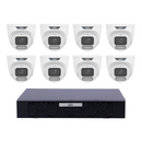 Uniview 8 x 6MP IPC3626LE-ADF28K-WP ColorHunter Turret CCTV Kit + NVR501-08B-P8-IQ 8CH PoE NVR, No HDD - SMarket