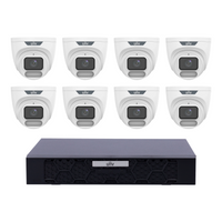 Uniview 8 x 6MP IPC3626LE-ADF28K-WP ColorHunter Turret CCTV Kit + NVR501-08B-P8-IQ 8CH PoE NVR, No HDD - SMarket