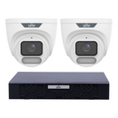 Uniview 2 x 8MP IPC3628LE-ADF28K-WP ColorHunter Turret CCTV Kit + NVR501-04B-P4-IQ 4CH PoE NVR, No HDD - SMarket