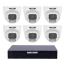 Uniview 6 x 8MP IPC3628LE-ADF28K-WP ColorHunter Turret CCTV Kit + NVR501-08B-P8-IQ 8CH PoE NVR, No HDD - SMarket