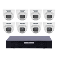 Uniview 8 x 8MP IPC3628LE-ADF28K-WP ColorHunter Turret CCTV Kit + NVR501-08B-P8-IQ 8CH PoE NVR, No HDD - SMarket