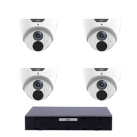 Uniview 4 x 8MP IPC3618LE-ADF28K-H EasyStar IR Turret CCTV Kit + NVR501-08B-P8-IQ 8CH PoE NVR, No HDD - SMarket