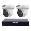 Uniview 2 x 8MP IPC3618SS-ADF28K-I1 LightHunter Turret CCTV Kit + NVR501-04B-P4-IQ 4CH PoE NVR, No HDD - SMarket
