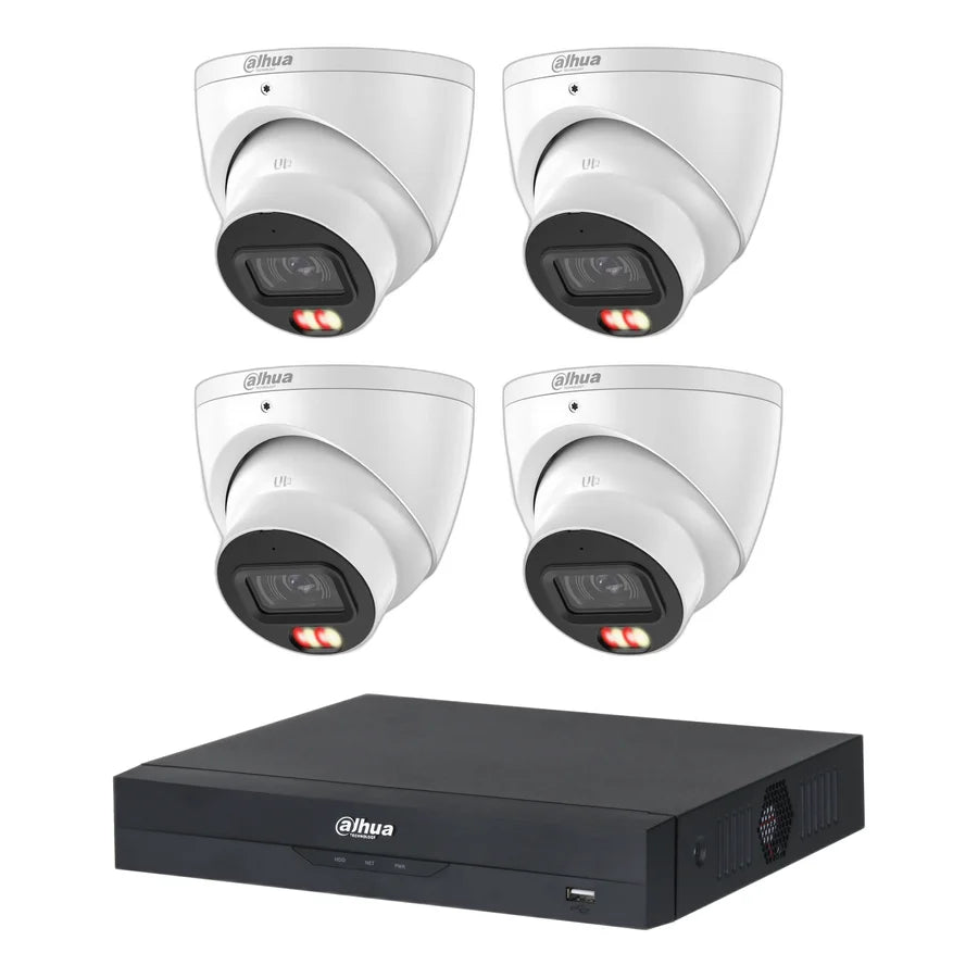 Dahua kit with four 3667 cameras and an 8-channel PoE recorder