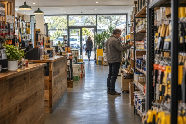Multi-camera CCTV kit scene - illustrative retail store interior